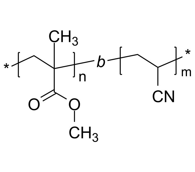 Poly(methyl methacrylate)bpoly(acrylonitrile)