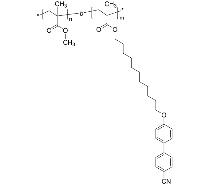 Poly(methyl methacrylate)bpoly(11[4'cyanobiphenyl4yloxy]undecyl