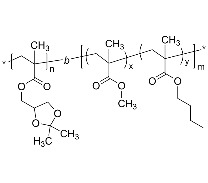 Poly(solketal methacrylate)bpoly(methyl methacrylateconbutyl
