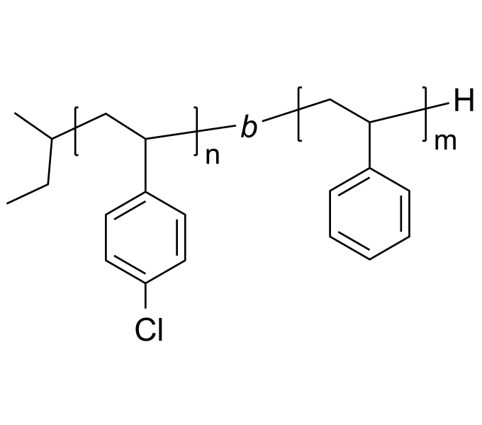 Poly(4-chlorostyrene)-b-poly(styrene)