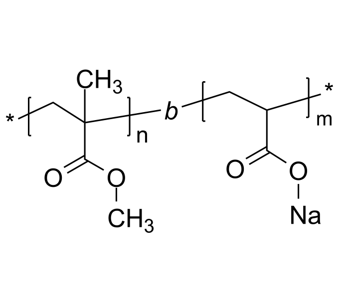 Poly(methyl methacrylate)bpoly(acrylic acid sodium salt)