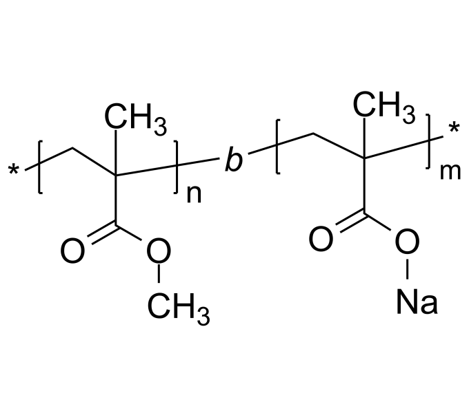 Poly(methyl methacrylate)bpoly(methacrylic acid sodium salt)