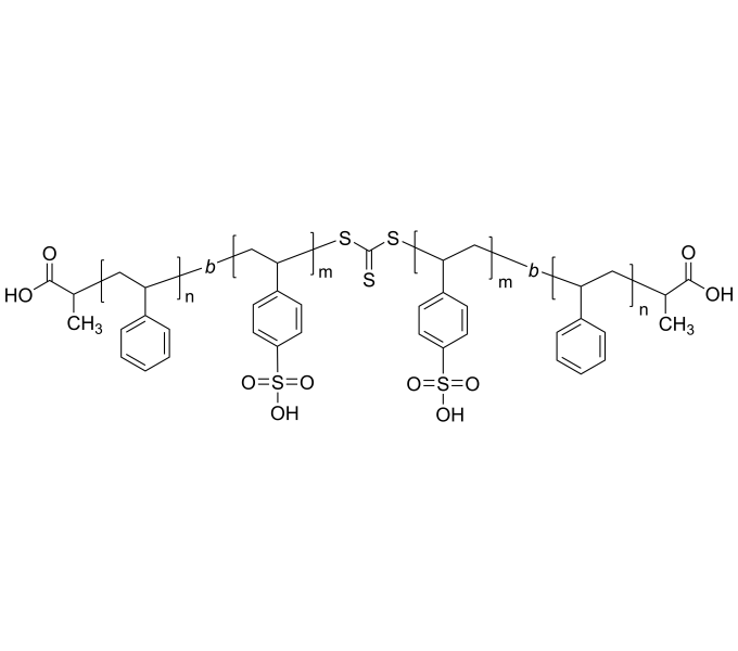 Poly(styrene)-b-poly(4-styrene sulfonic acid)-b-poly(styrene)