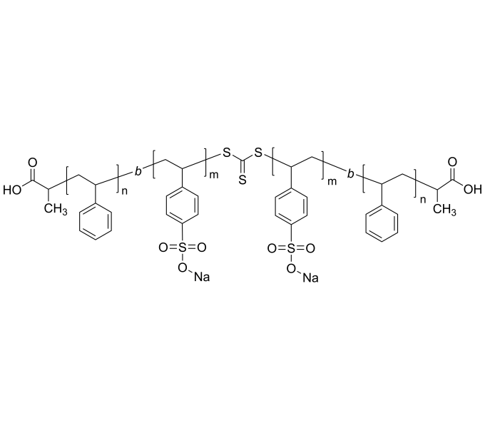 Poly(styrene)-b-poly(4-styrene sulfonic acid sodium salt)-b-poly(styrene)