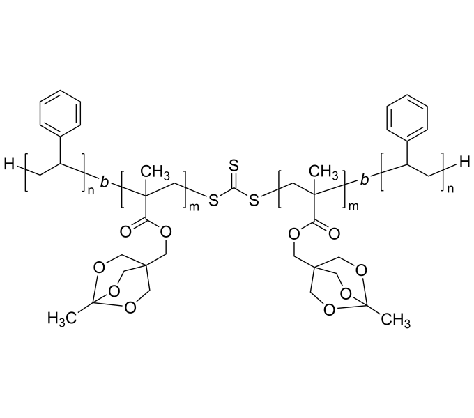 Poly(styrene)bpoly(1methyl2,6,7trioxabicyclo[2.2.2]octan4yl)methyl methacrylate)bpoly